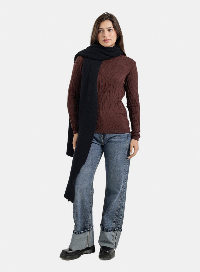 Carina Knitted Rectangular Scarf - Image 2